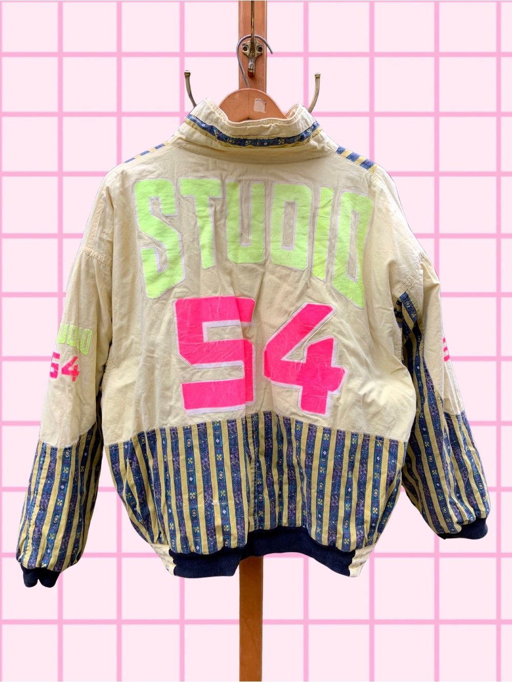 Vintage 80s/90s Studio 54 Cotton Reversible Bomber Jacket - Size XL